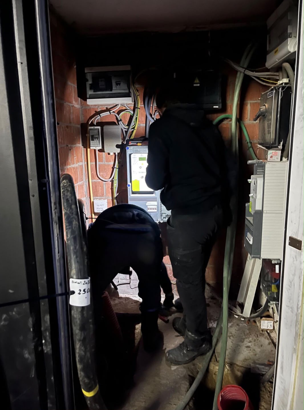 Werken aan de technische installatie